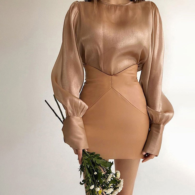 Faux Leather Asymmetrical High Waist Mini Skirt